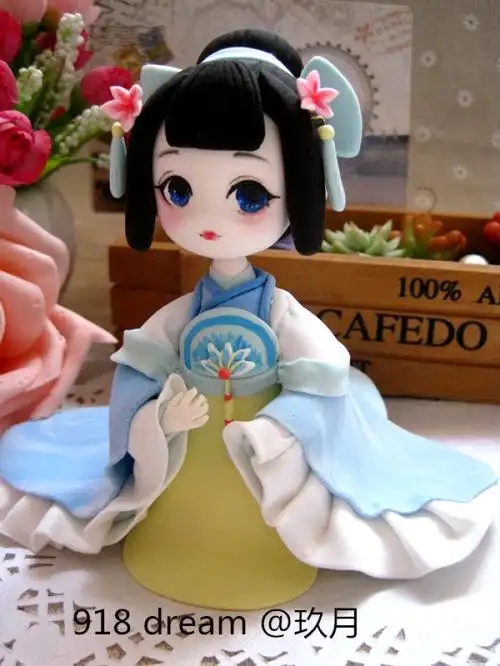 超轻粘土 古装 人物 摆件 淘宝店铺 918 dream