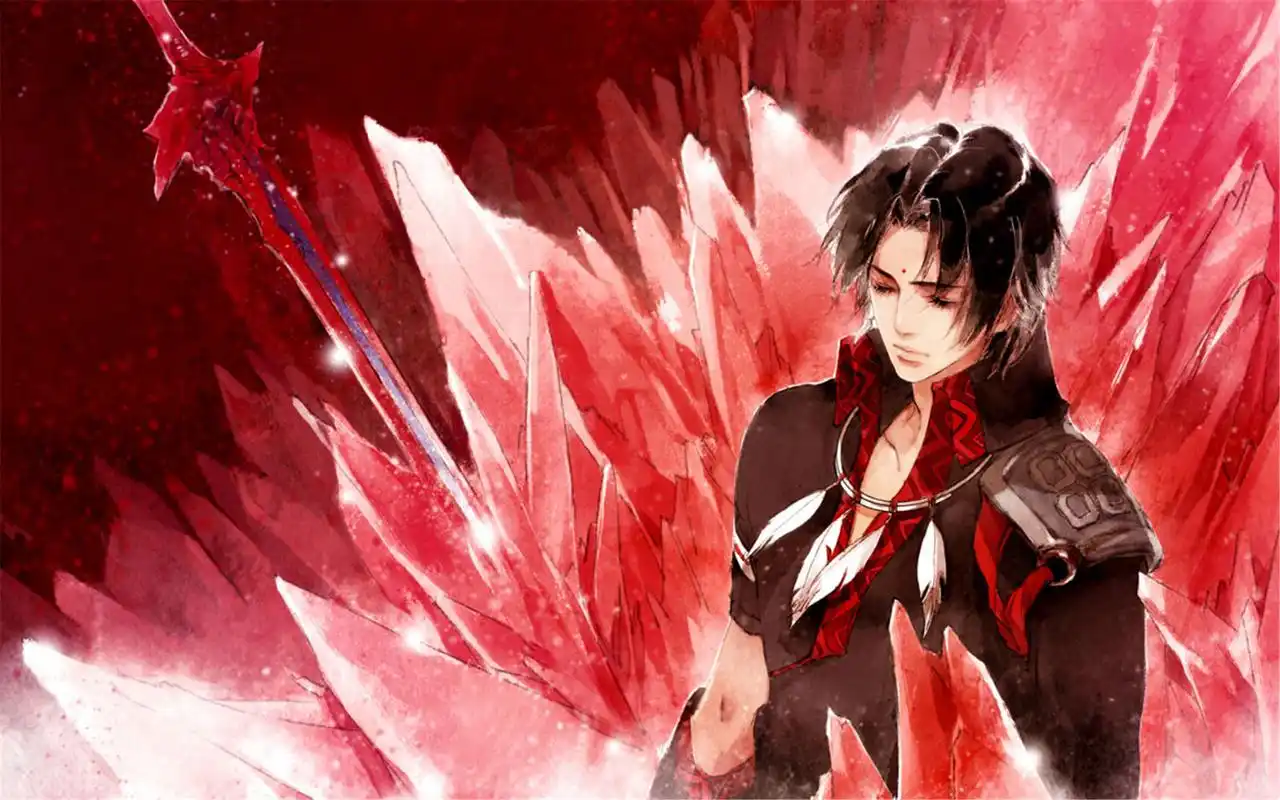 中国古装风格武侠小说人物唯美手绘图片桌面壁纸下载(2)