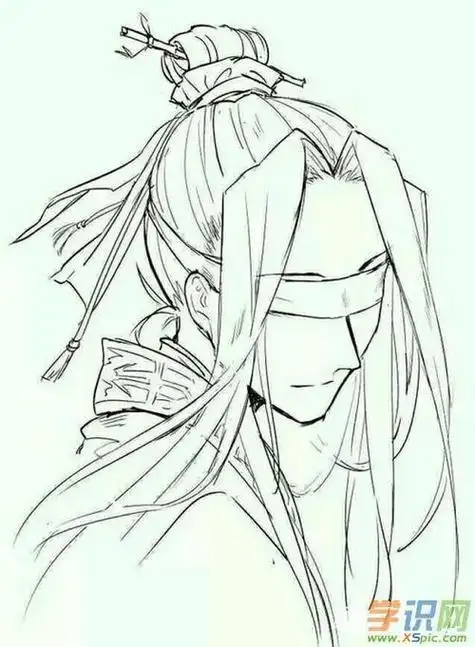 帅气男生简笔画霸气