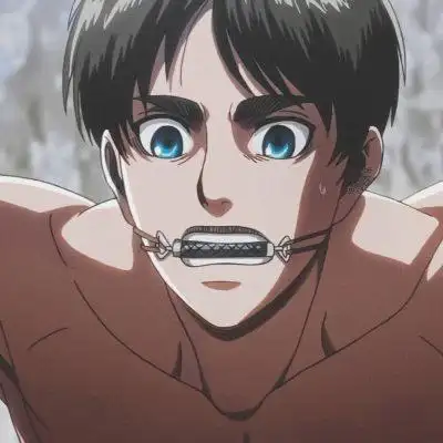 《进击的巨人 》 艾伦耶格尔 捆绑塞上口塞光膀子肌肉男生头像