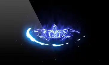 蓝色火焰粒子翅膀特效ae模板