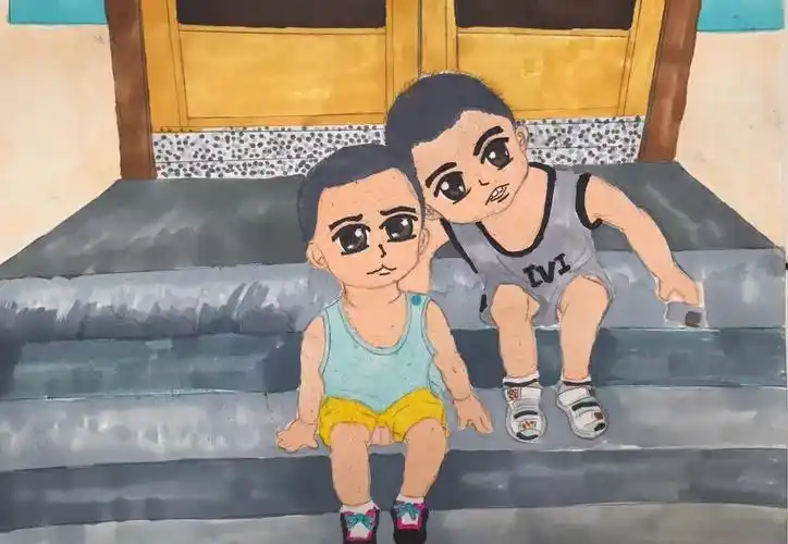 马克笔之两个小男孩