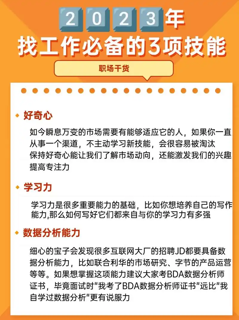 2023年找工作必备的3项技能.97如今很多企业都 - 抖音