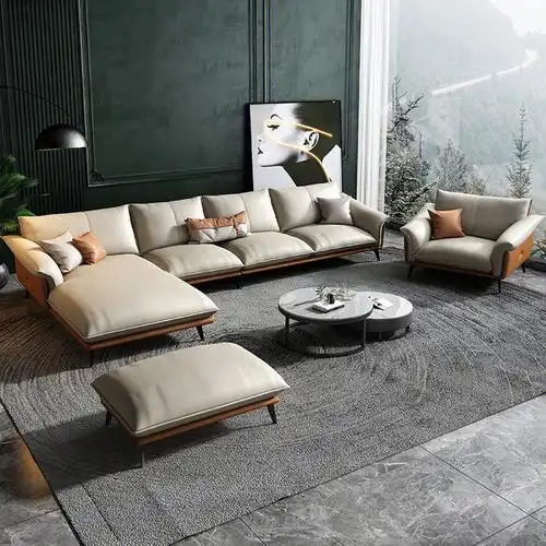 意式极简沙发套装组合