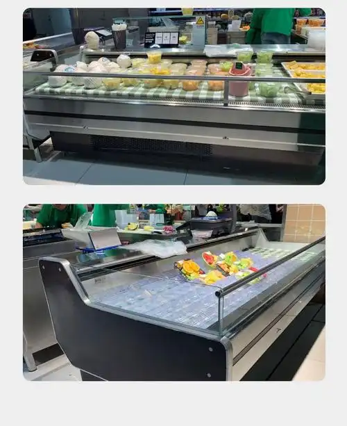 商用超市冷鲜肉展示柜冰柜商用凉菜熟食冷藏柜超市风直冷生鲜牛猪肉