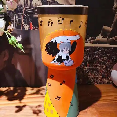 diy包彩绘涂鸦绘画手绘彩绘材料非洲自制制作非洲鼓