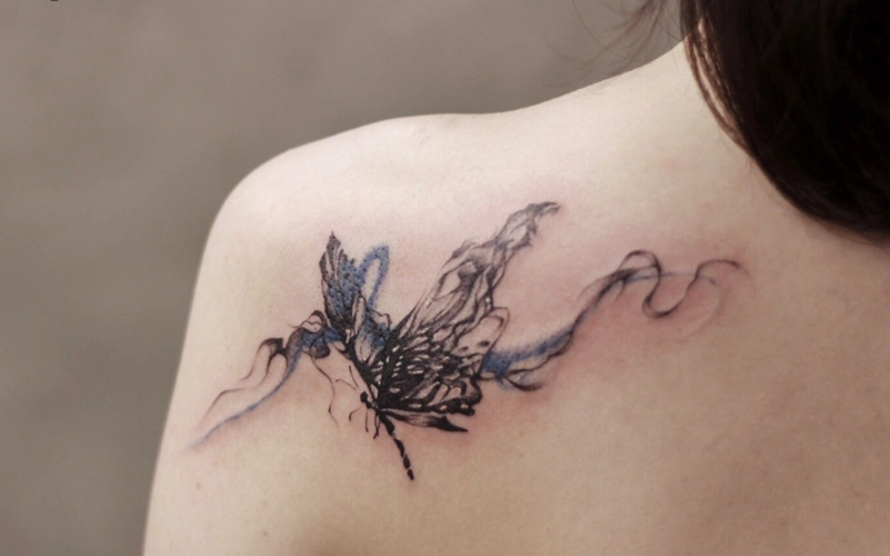 2020最新最火蝴蝶纹身超好看的蝴蝶纹身6