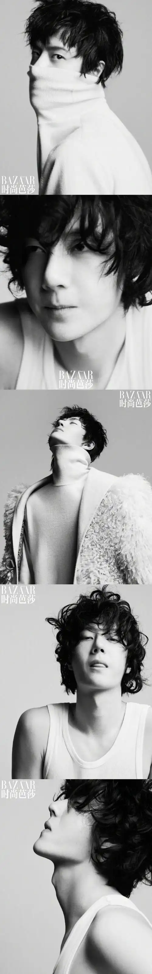 王一博卷毛吐舌##时尚芭莎 王一博