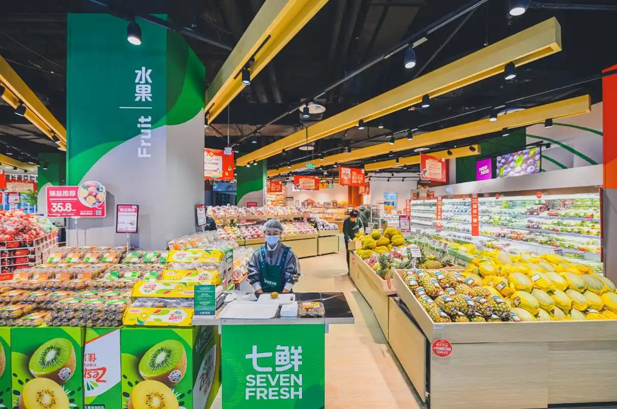 截至目前,京东七鲜已在全国范围拥有66家门店,其中,50家为七鲜超市,16