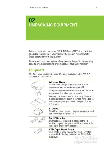 nvidia geforce 3d vision 3维立体眼镜英文版说明书:[1]