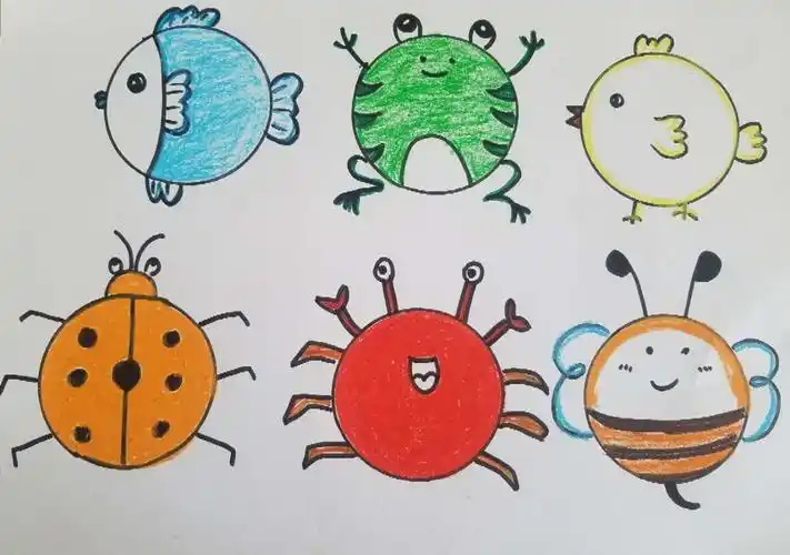 童乐幼儿园小二班《圆形创意画》