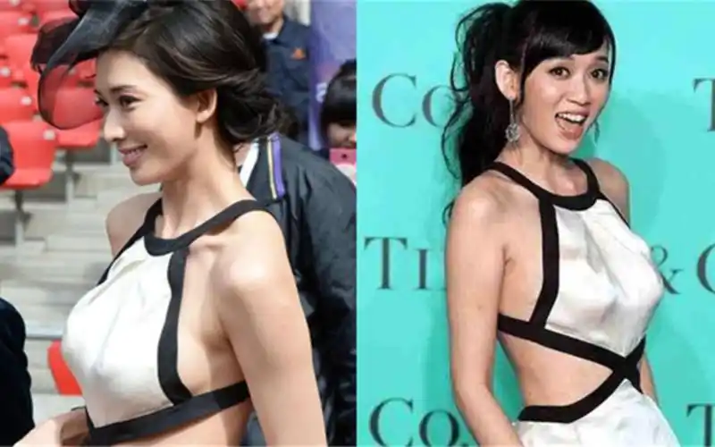 陈乔恩与林志玲同穿肚兜裙,相差5岁的两人,身材差距一目了然