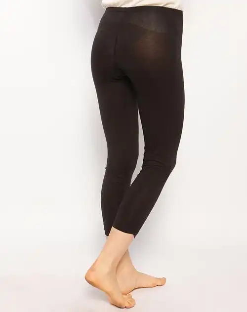 la clover黑色九分保暖裤