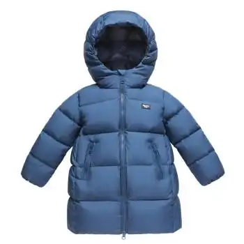 帕西爷爷儿童羽绒服男童女童宝宝婴儿冬季中长款厚童装中大童冬装 藏