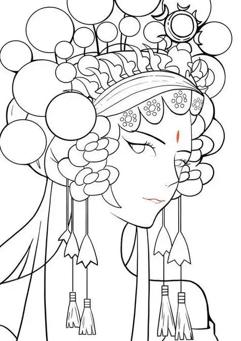 刀马旦简笔画q版q版京剧人物简笔画教你画戏曲人物花旦简笔画京剧人物