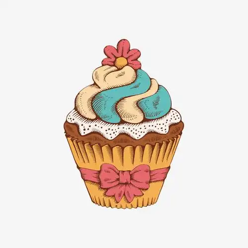 彩色卡通甜品矢量元素