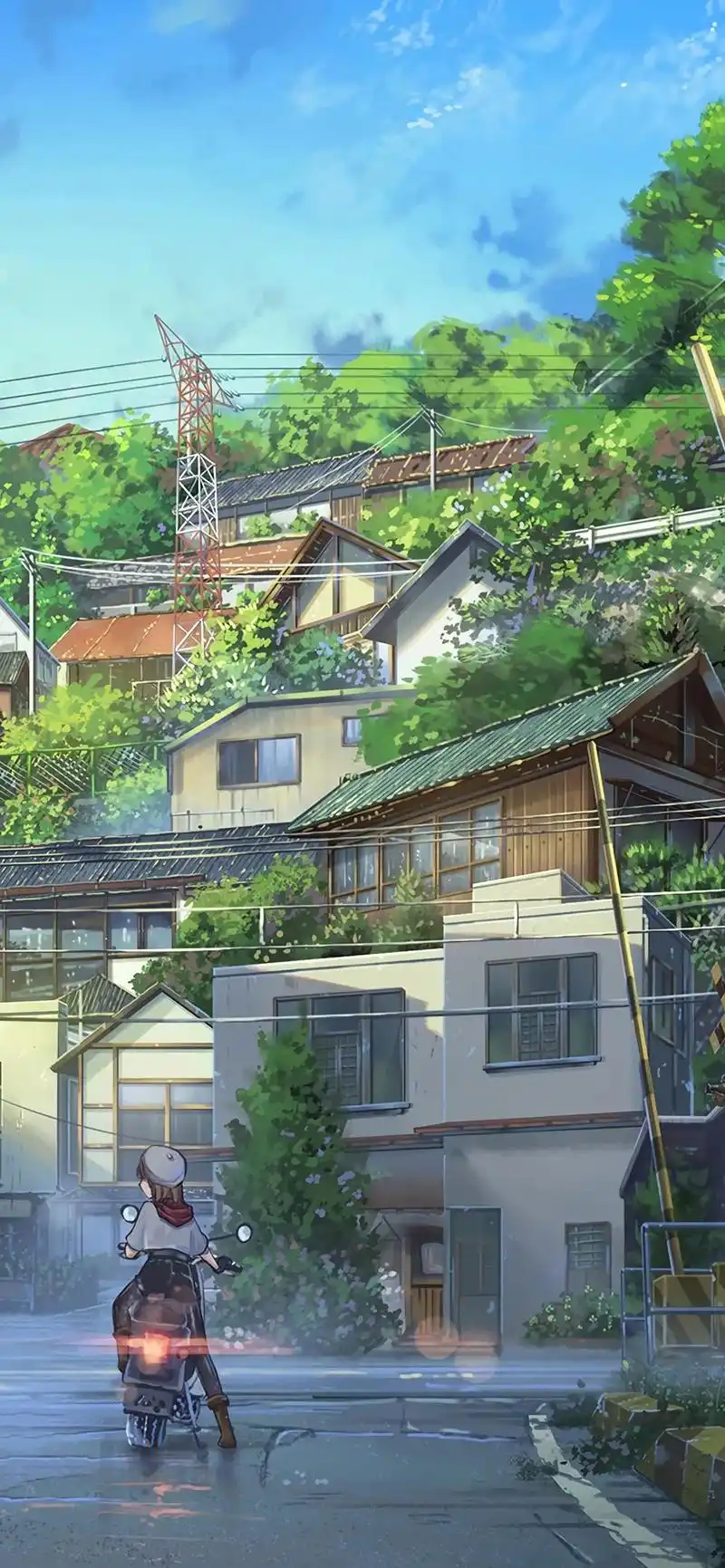 动漫治愈风景#手机壁纸#治愈 #风景 高清原图及更多精彩壁纸 - 抖音