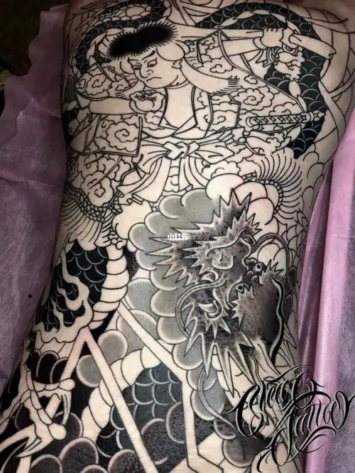 郑州纹身满背云龙九郎