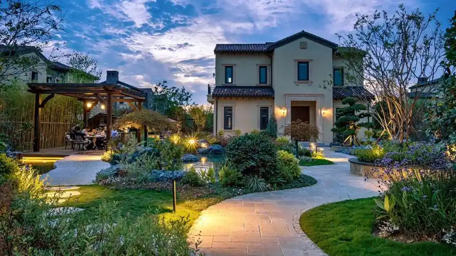 常州溪栖庄园198栋|景观设计|别墅庭院|私家庭院|法式地中海_世界人居