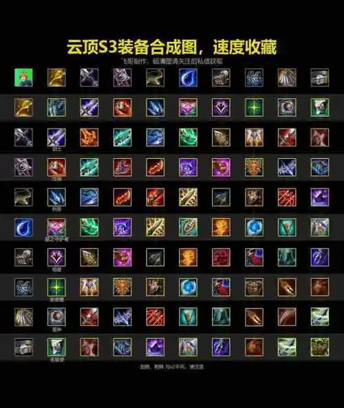 lol云顶之弈2020最新装备合成图云顶之弈s3装备合成图公式大全