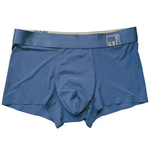 内裤夏季薄款冰丝平角男士内裤纯色四角短裤无痕男平角内裤