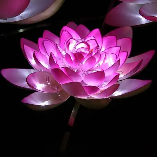 树灯花灯莲花荷花景观灯灯灯造型灯彩彩灯发光装饰灯