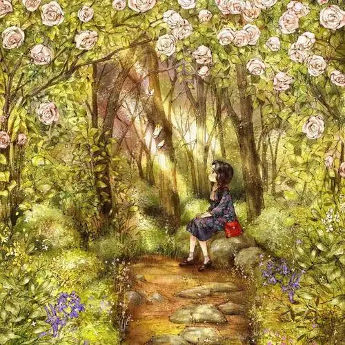 一组可爱的场景插画图片,温暖治愈系画风,女孩子超喜欢!