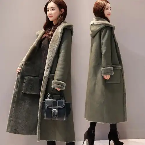 长款皮毛一体大衣女外套长过膝大额优惠券