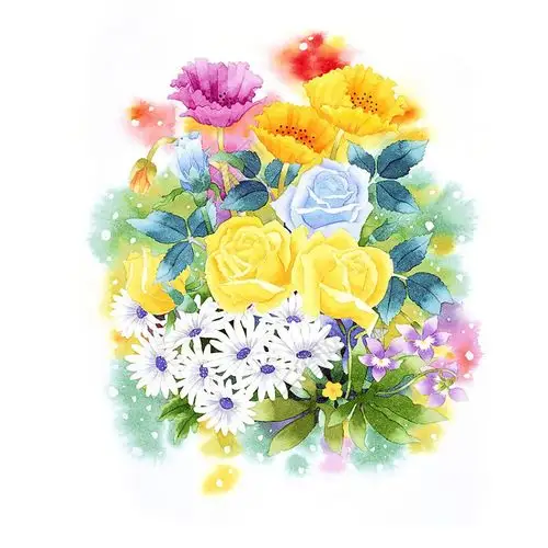 位图 写意花卉 植物 花朵 免费素材