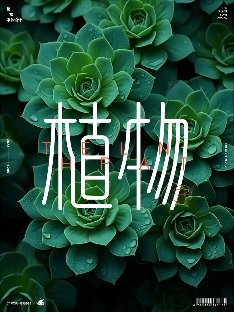 绿色生活 魅力绿色-植物.原创字体logo设计 ------ - 抖音