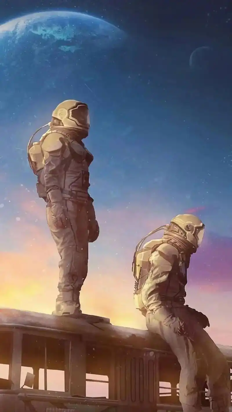 星空宇航员壁纸高清无水印