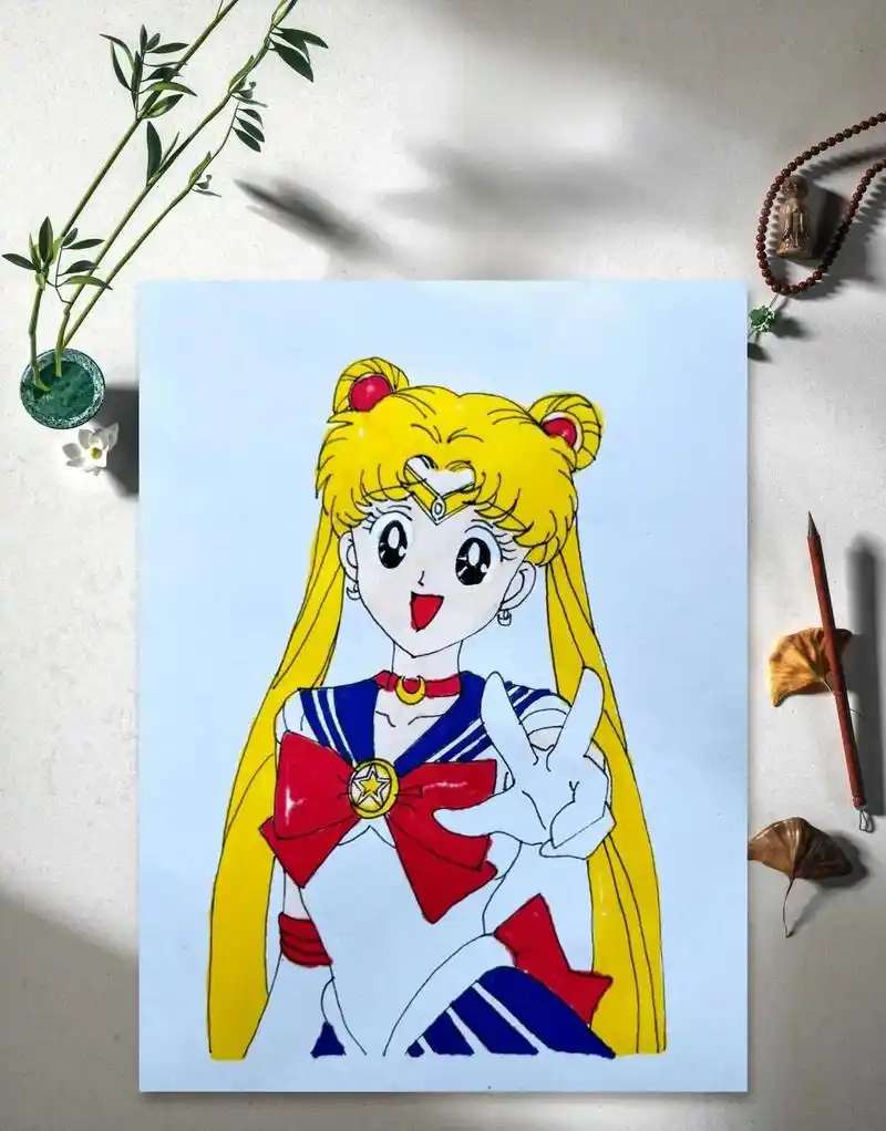 美少女战士绘画教程,漫画.代表月亮消灭你,装载了太多人的回忆 - 抖音