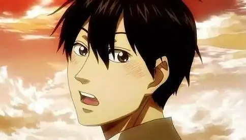 夕阳动漫男生回头的一张图片背景天空,万分感谢