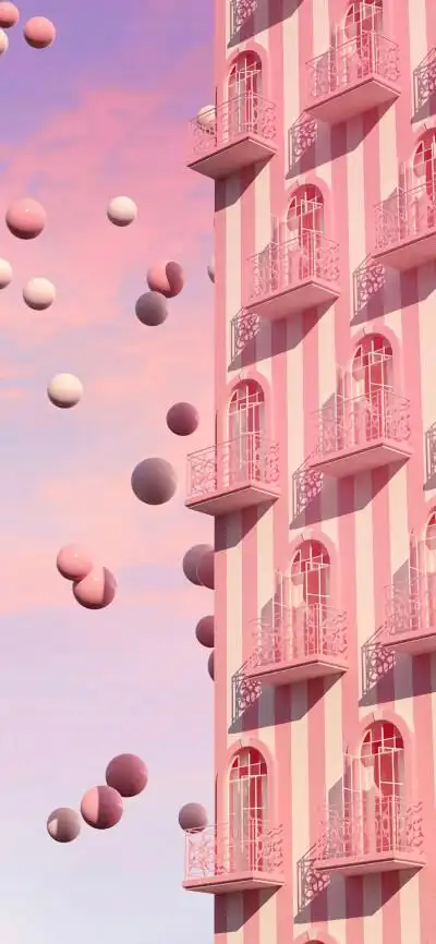 粉色 壁纸 仙女 粉蓝系 小清新