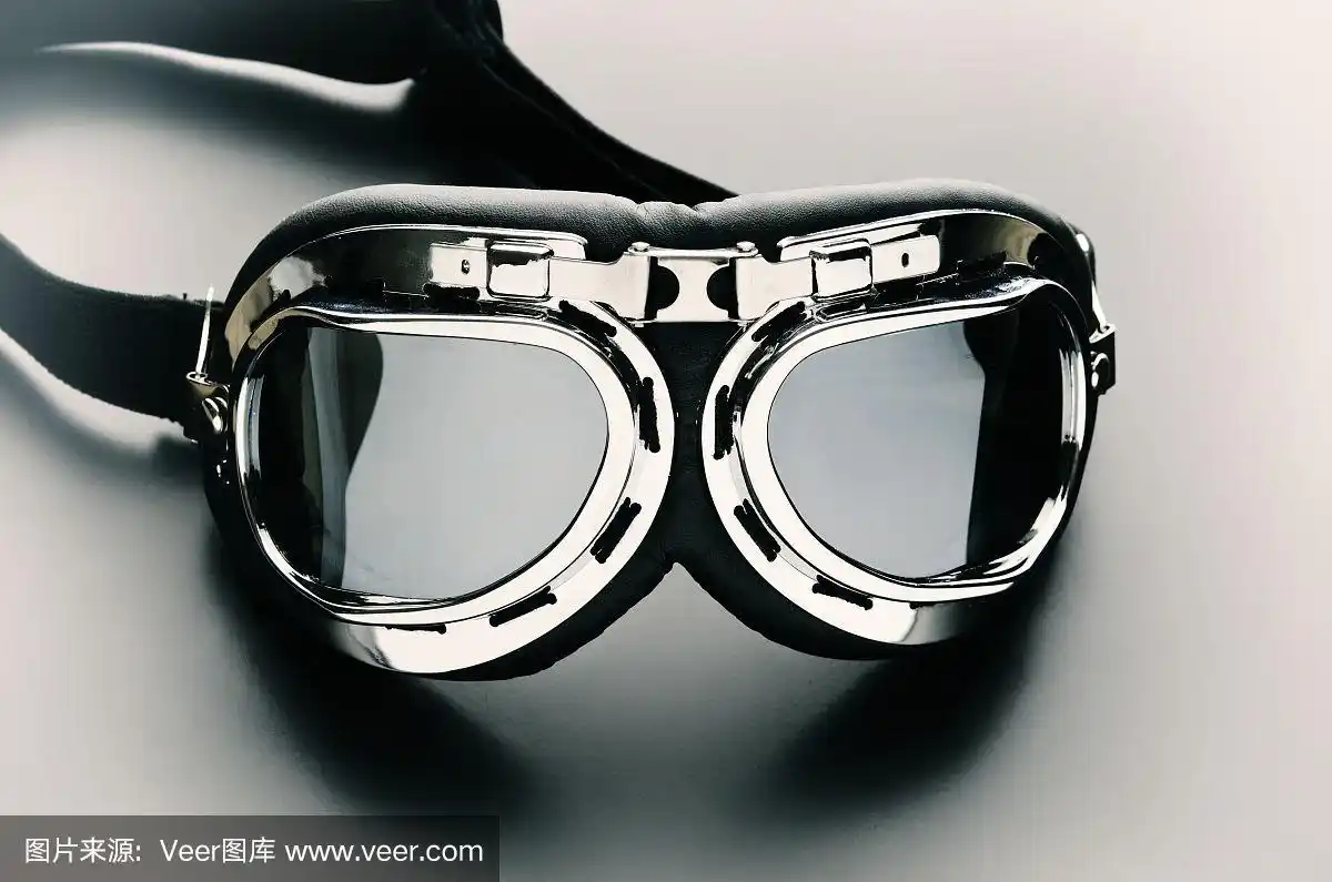 老式飞行员飞行员直升机摩托车护目镜