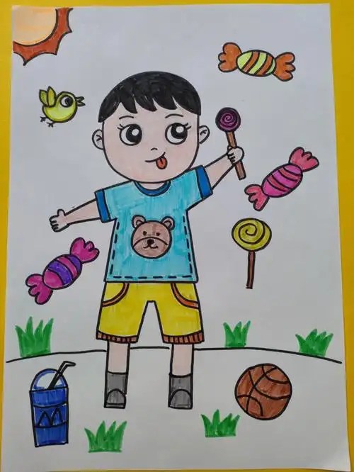 儿童画人物初级