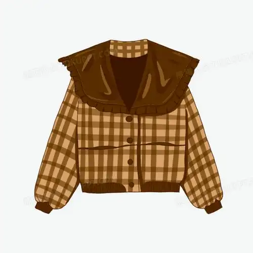 一组手绘日系秋装穿搭合集之外套素材
