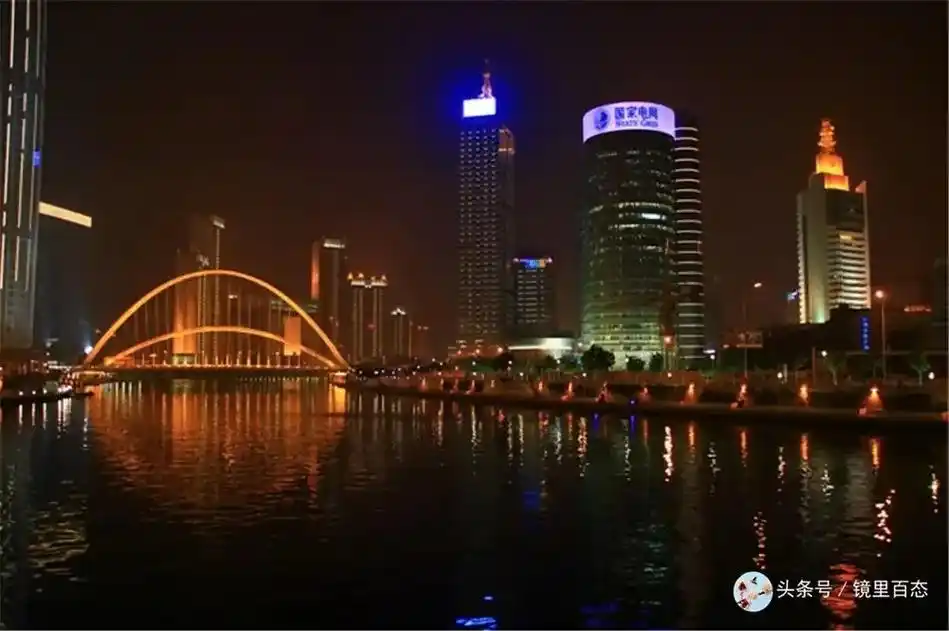美丽的海河夜景.摄影:龙(天津)#夜太美惹人醉 #风景如画心 - 抖音