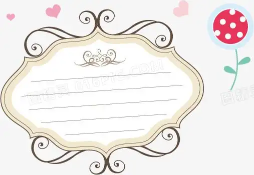 卡通可爱花纹对话框边框