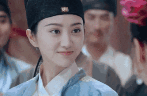 景甜班淑传奇迷人气质莞尔一笑gif动图_动态图_表情包下载_soogif