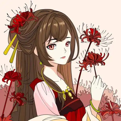 拿着彼岸花的女孩