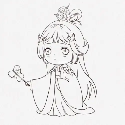 q版古风线稿练习