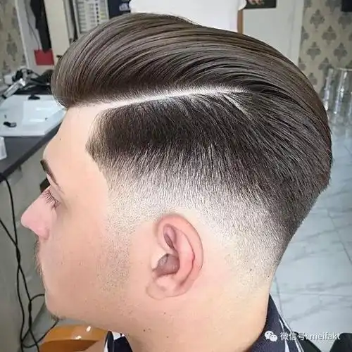 复古男士二八分发型集