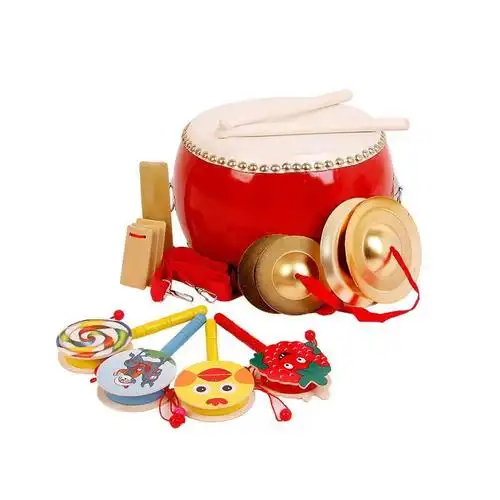 5 6 7 8 9 10寸牛皮大鼓堂鼓玩具鼓儿童鼓幼儿园小鼓打击乐器 10寸