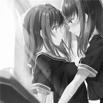 闺蜜头像一对两张黑白高清图片