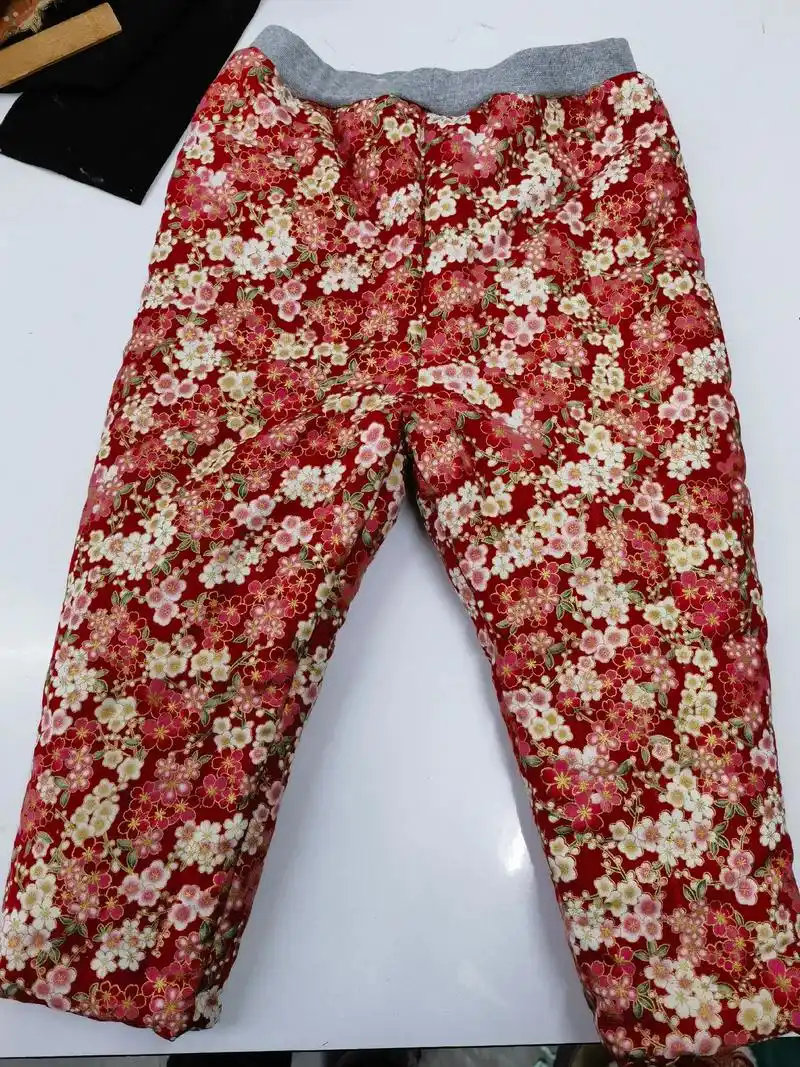 不掉裤子的手工棉裤