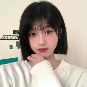 个性帅气假发女短发清爽女生空气刘海短直发型齐耳bobo黑色全头套