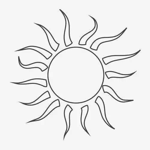 手绘的太阳