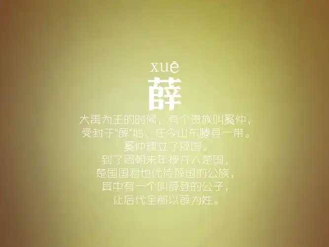 百家姓,百家姓壁纸,文字,薛,简约,文字控,1106小编推荐百家姓壁纸图片
