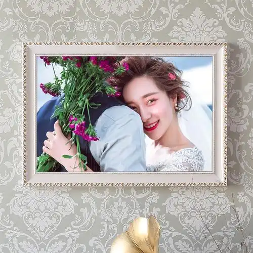 婚纱照相框挂墙装裱全家福情侣照片欧式画框1000片相框